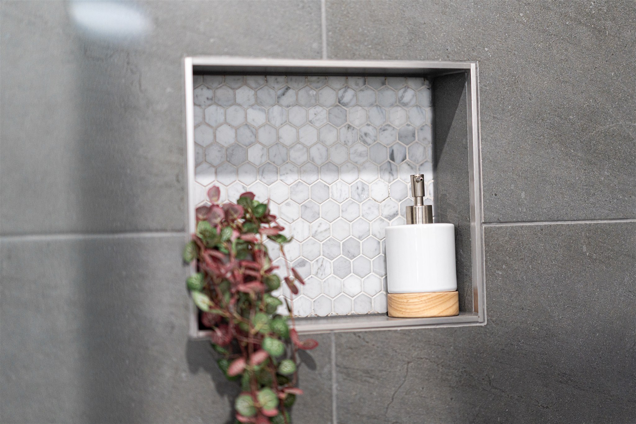 Pakenham Display 1 - White Hexagon Marble Tile
